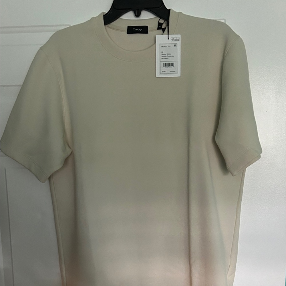 Theory Men's Short Sleeve Cream Tee